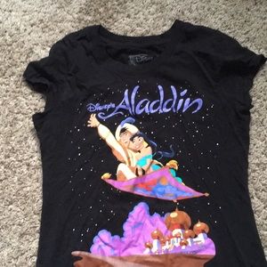 Black Disney Aladdin graphic tee